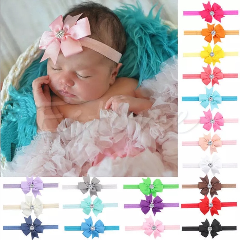 🌹10Pcs Newborn Baby Girl Headband - Picture 1 of 1